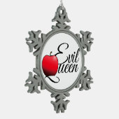 Evil Queen Red Apple Schneeflocken Zinn-Ornament (Links)