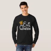 Evil Queen With Crown Black Halloween Costume Funn T-Shirt (Vorne ganz)