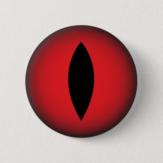 Evil Red Cats Eye Goth Cat Lover Button (Vorderseite)