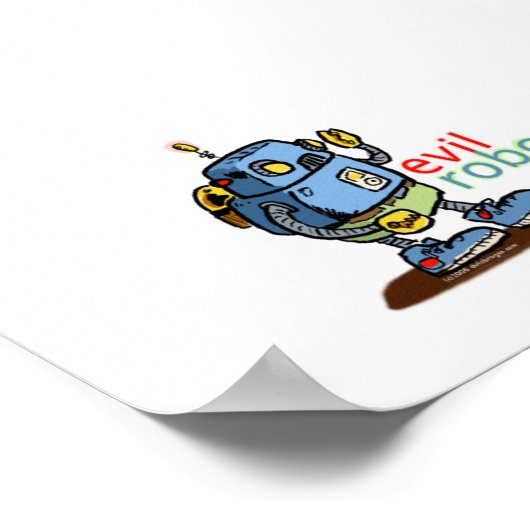 Evil Robot Poster (Ecke)
