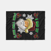 Evil Santa I Do It For The Ho's Funny Ugly Christm Fleecedecke (Vorderseite (Horizontal))
