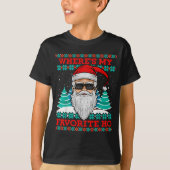 Evil Santa Where's My Favorite Ho Funny Ugly Chris T-Shirt (Vorderseite)