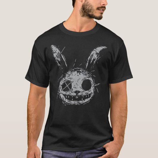 Evil Scary Bunny Rabbit Alt Goth Grunge Horror Aes T-Shirt (Vorderseite)