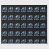 Evil Skeleton in Scary Dark Night Halloween Geschenkpapier (Flach)