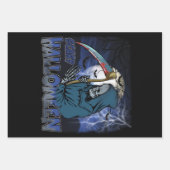 Evil Skeleton in Scary Dark Night Halloween Geschenkpapier Set (Vorderseite)