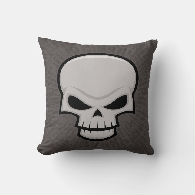 Evil Skull Design Kissen (Vorderseite)