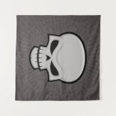 Evil Skull Design Wandteppich (Vorderseite (Horizontal))
