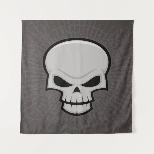 Evil Skull Design Wandteppich (Vorderseite)
