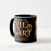 Evil&Smart Logo Schwarz Tasse (Vorderseite Links)