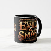 Evil&Smart Logo Schwarz Tasse (VorderseiteRechts)