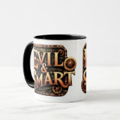 Evil&Smart Logo zweifarbig Tasse (Vorderseite Links)