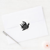Evil Snail Runder Aufkleber (Umschlag)