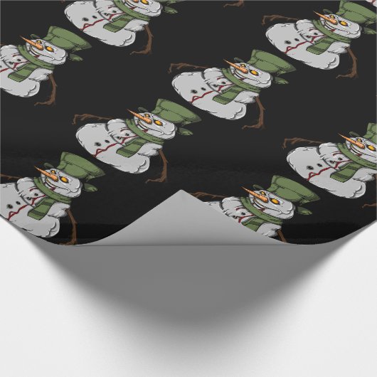 Evil Snowman Geschenkpapier (Ecke)