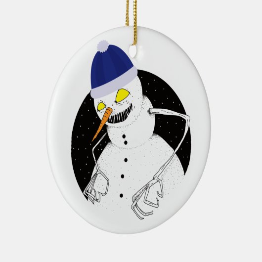 Evil Snowman Keramik Ornament (Rechts)
