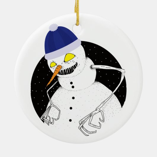 Evil Snowman Keramik Ornament (Hinten)