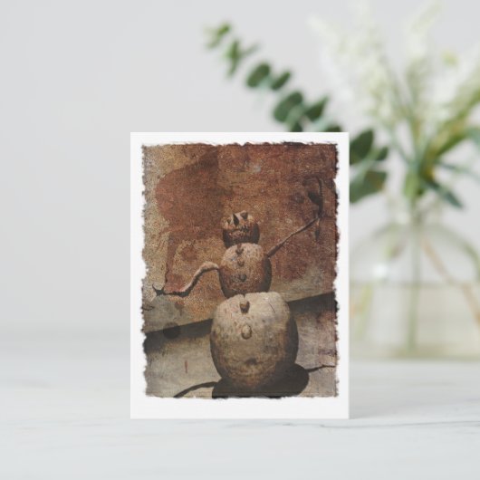 Evil Snowman Postcard Postkarte (Stehend Vorderseite)