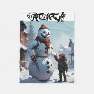 Evil Snowman und Little Buddy Fleece Blanket