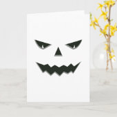 Evil Spooky Pumpkin Face Jack O' Lantern Halloween Karte (Gelbe Blume)