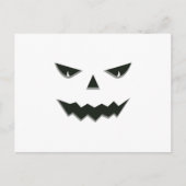 Evil Spooky Pumpkin Face Jack O' Lantern Halloween Postkarte (Vorderseite)