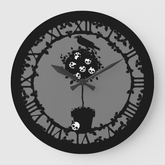 Evil Topiary Große Wanduhr (Vorderseite)