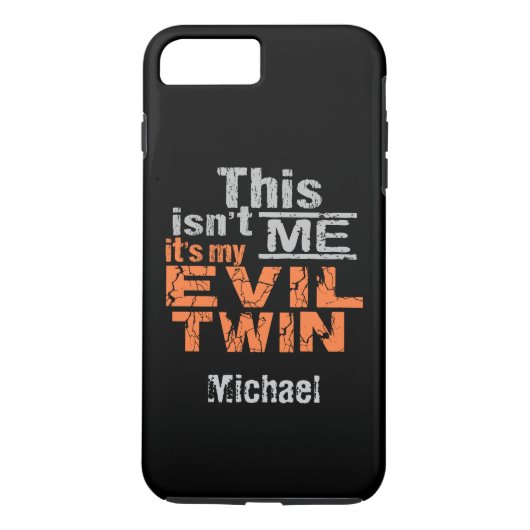 Evil Twin individuelle Name Case-Mate iPhone Hülle (Rückseite)