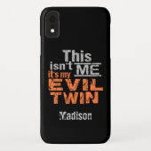 Evil Twin individuelle Name Case-Mate iPhone Hülle (Rückseite)