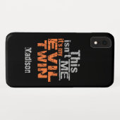 Evil Twin individuelle Name Case-Mate iPhone Hülle (Rückseite (Horizontal))