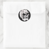 Evil Vampire Skull Runder Aufkleber (Tasche)
