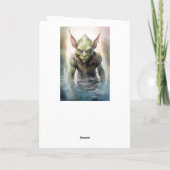 Evil Wicked Fantasy Goblin Happy Birthday Karte (Rückseite)