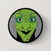 Evil Wicked Hexenkopf Kids Halloween Button (Vorderseite)