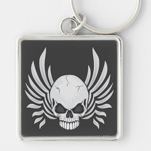 Evil Winged Skull Schlüsselanhänger (Vorne)