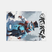Evil Winter Snowman & Friends Fleecedecke (Vorderseite (Horizontal))