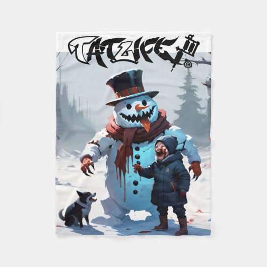 Evil Winter Snowman & Friends Fleecedecke (Vorderseite)