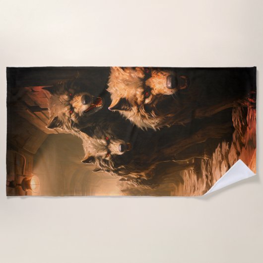 Evil Wolves Strandtuch (Vorderseite)