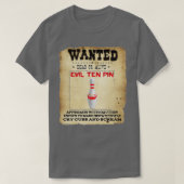 Evil Zehn Button 10 Funny Bowling Short Sleeve T-Shirt (Design vorne)
