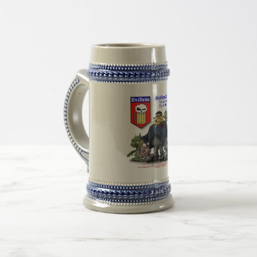 EVILBRAU Kobold Stein Bierglas (Vorderseite Links)