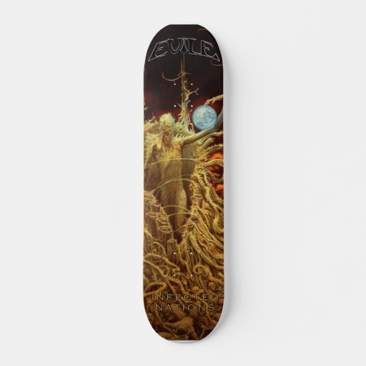 Evile - angesteckte Nations-Skateplattform Skateboard (Vorne)