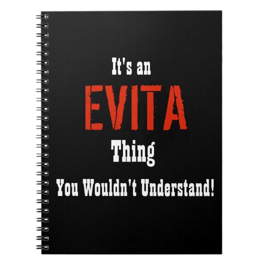 Evita Journal Notizblock (Vorderseite)