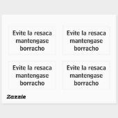 evite la resaca rechteckiger aufkleber (Blatt)