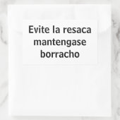 evite la resaca rechteckiger aufkleber (Tasche)