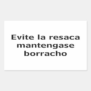 evite la resaca rechteckiger aufkleber