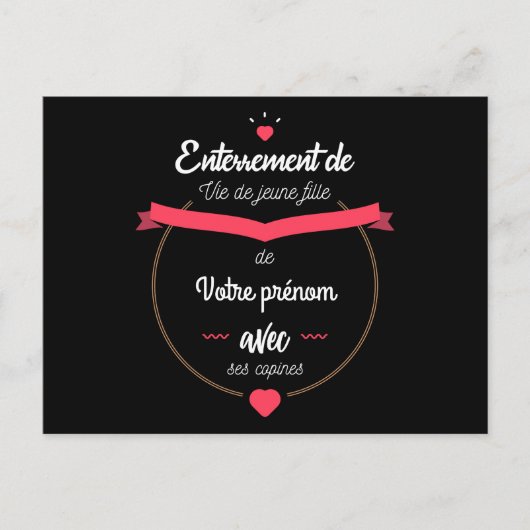 EVJF de "votre prénom" avec ses copines Postkarte (Vorderseite)