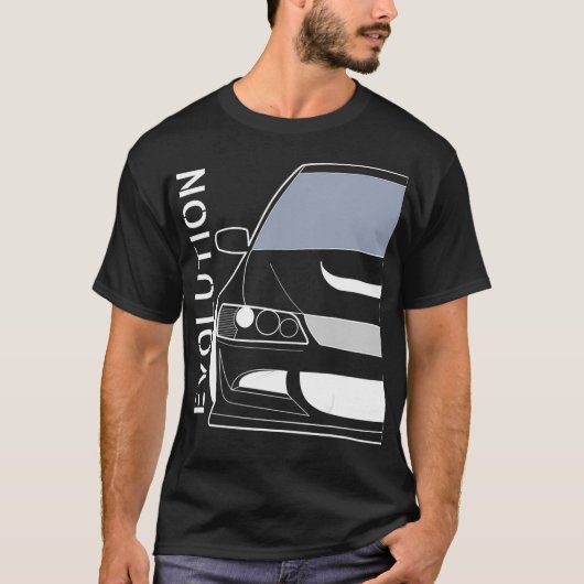 Evo 8 Design Turbo JDM Classic Legends  T-Shirt (Vorderseite)