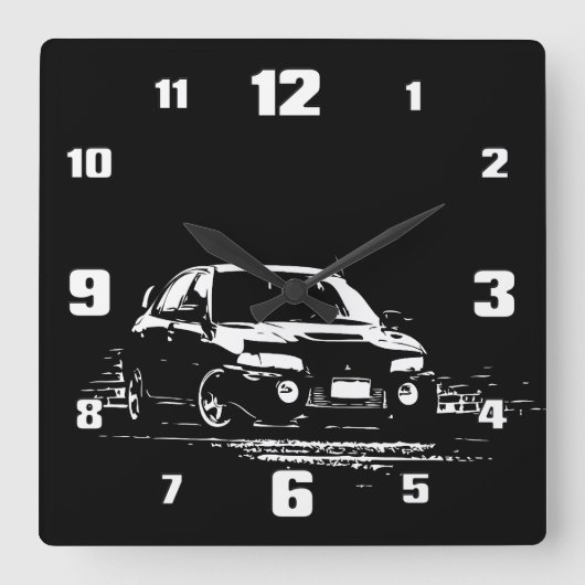 EVO 9 QUADRATISCHE WANDUHR (Vorderseite)