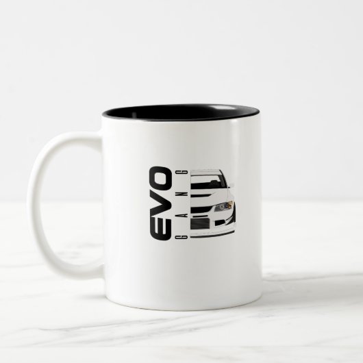 Evo Gang Car Racing Design für Autoverliebhaber Zweifarbige Tasse (Links)