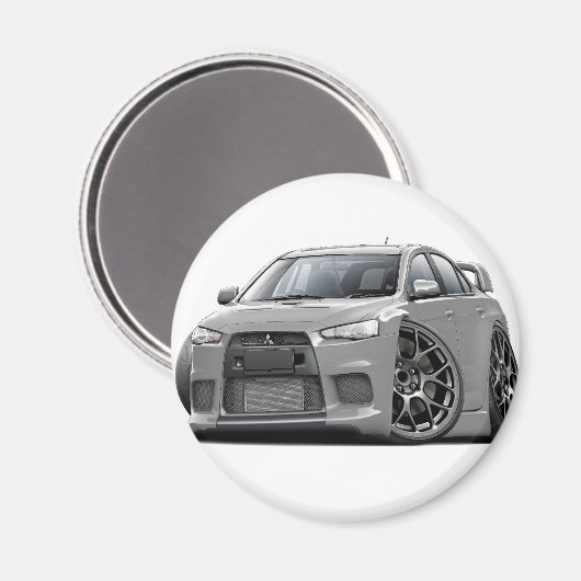 Evo Silver Car Magnet (Vorderseite/Rückseite)