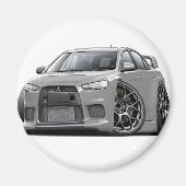 Evo Silver Car Magnet (Vorne)
