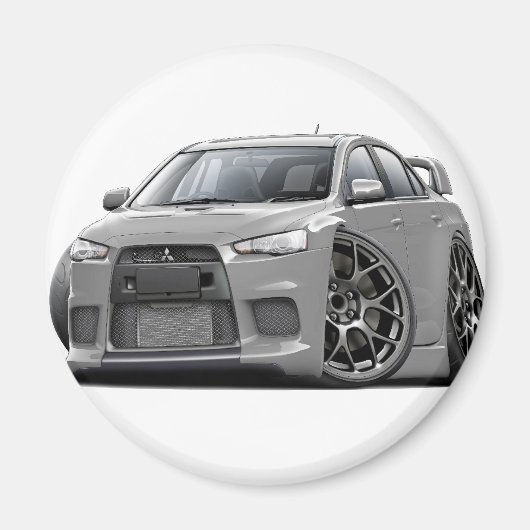 Evo Silver Car Magnet (Vorne)