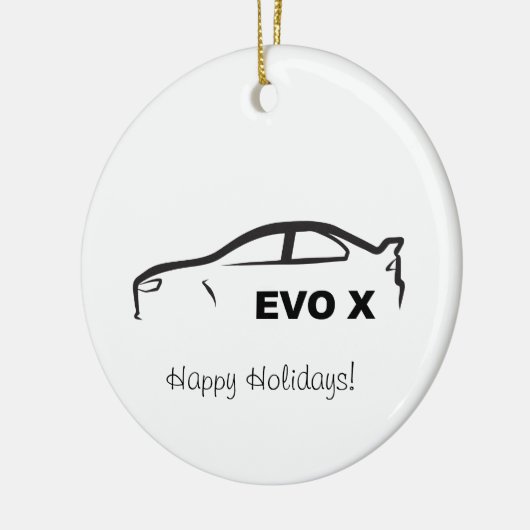 EVO X Bllack Silhouette-Logo Keramik Ornament (Links)