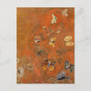 Evocation of Butterflies by Odilon Redon Postcard Postkarte